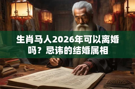 生肖马人2026年可以离婚吗？忌讳的结婚属相