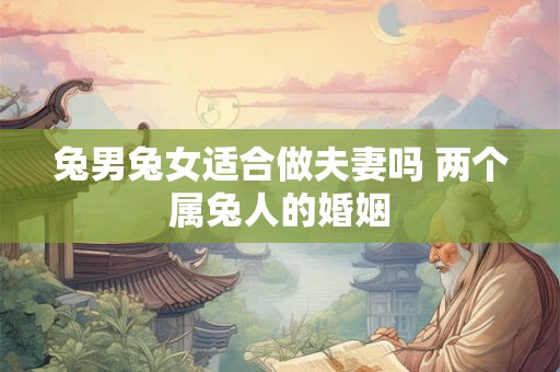 兔男兔女适合做夫妻吗 两个属兔人的婚姻