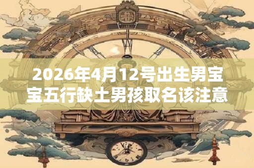 2026年4月12号出生男宝宝五行缺土男孩取名该注意什么