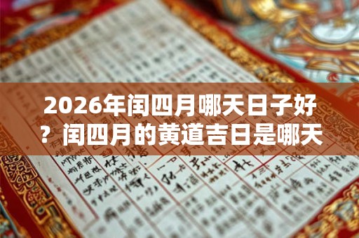2026年闰四月哪天日子好？闰四月的黄道吉日是哪天？