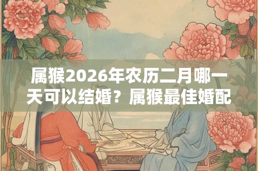 属猴2026年农历二月哪一天可以结婚?属猴最佳婚配? 属猴2026年农历二月哪一天可以结婚?属猴最佳婚配?