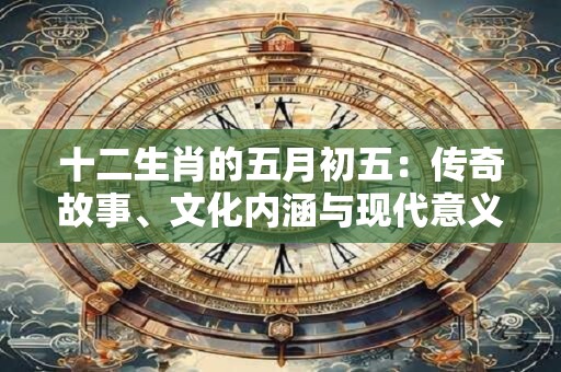 十二生肖的五月初五：传奇故事、文化内涵与现代意义