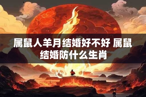 属鼠人羊月结婚好不好 属鼠结婚防什么生肖