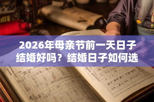 2026年母亲节前一天日子结婚好吗？结婚日子如何选择？