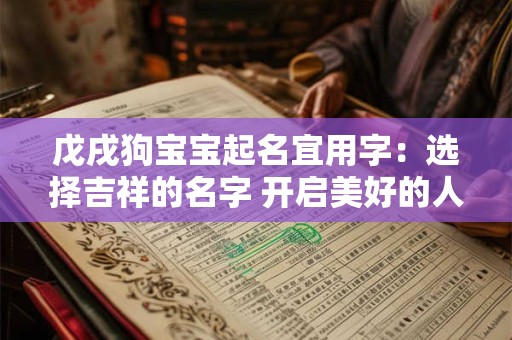 戊戌狗宝宝起名宜用字：选择吉祥的名字 开启美好的人生