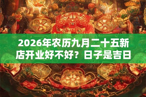 2026年农历九月二十五新店开业好不好？日子是吉日吗？