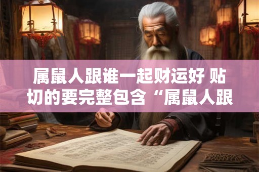 属鼠人跟谁一起财运好 贴切的要完整包含“属鼠人跟谁一起财运好”