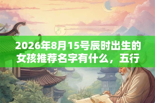 2026年8月15号辰时出生的女孩推荐名字有什么,五行属什么 2026年8月15号辰时出生的女孩推荐名字有什么,五行属什么