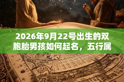 2026年9月22号出生的双胞胎男孩如何起名,五行属什么 2026年9月22号出生的双胞胎男孩如何起名,五行属什么