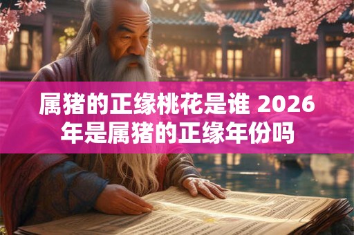 属猪的正缘桃花是谁 2026年是属猪的正缘年份吗