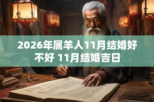 2026年属羊人11月结婚好不好 11月结婚吉日