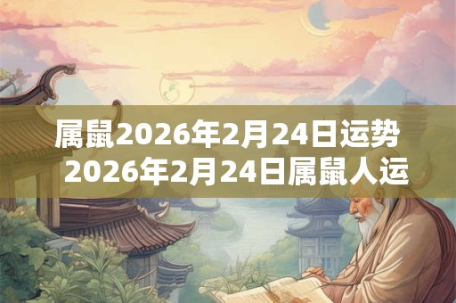 属鼠2026年2月24日运势  2026年2月24日属鼠人运势详解