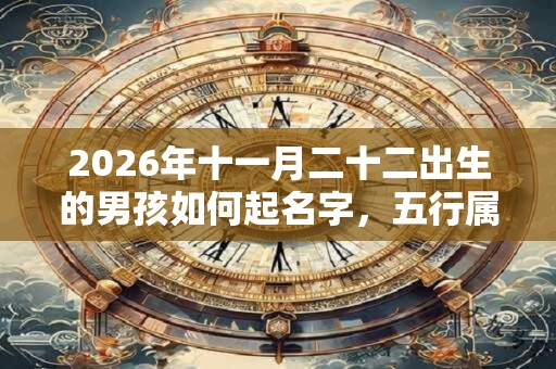 2026年十一月二十二出生的男孩如何起名字，五行属什么