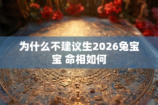 为什么不建议生2026兔宝宝 命相如何