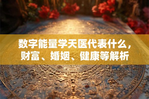 数字能量学天医代表什么，财富、婚姻、健康等解析