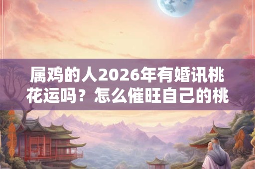 属鸡的人2026年有婚讯桃花运吗？怎么催旺自己的桃花运？