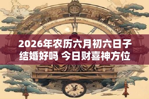 2026年农历六月初六日子结婚好吗 今日财喜神方位 2026年农历六月初六日子结婚好吗 今日财喜神方位