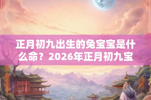 正月初九出生的兔宝宝是什么命？2026年正月初九宝宝五行