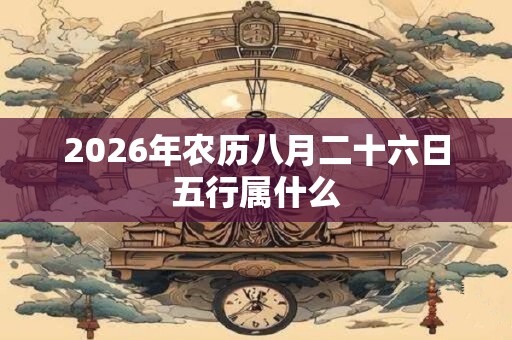 2026年农历八月二十六日五行属什么