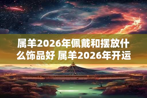 属羊2026年佩戴和摆放什么饰品好 属羊2026年开运吉祥物