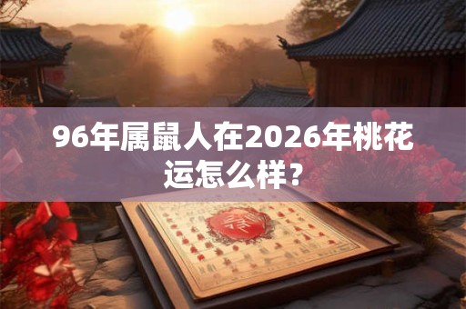 96年属鼠人在2026年桃花运怎么样? 96年属鼠人在2026年桃花运怎么样?