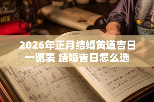 2026年正月结婚黄道吉日一览表 结婚吉日怎么选