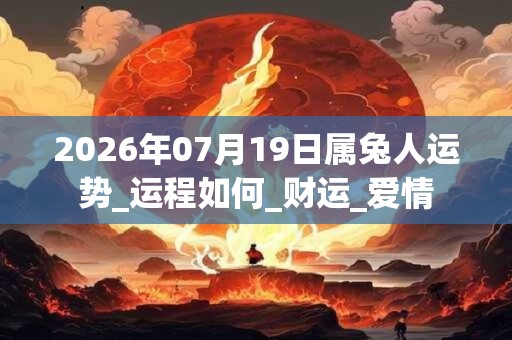2026年07月19日属兔人运势_运程如何_财运_爱情