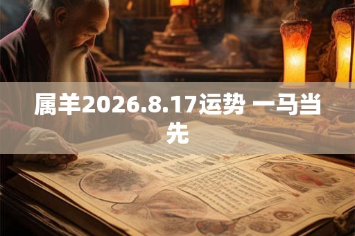 属羊2026.8.17运势 一马当先