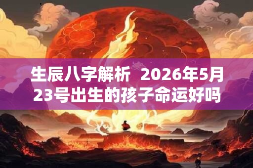 生辰八字解析 2026年5月23号出生的孩子命运好吗 生辰八字解析 2026年5月23号出生的孩子命运好吗