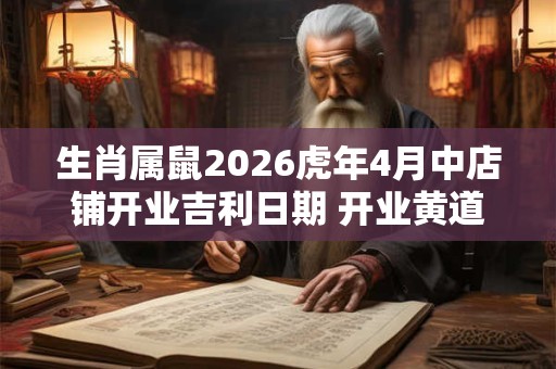 生肖属鼠2026虎年4月中店铺开业吉利日期 开业黄道日子 生肖属鼠2026虎年4月中店铺开业吉利日期 开业黄道日子