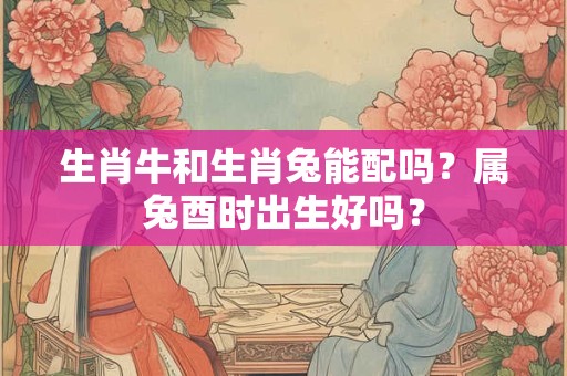 生肖牛和生肖兔能配吗？属兔酉时出生好吗？