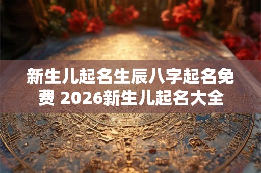 新生儿起名生辰八字起名免费 2026新生儿起名大全 新生儿起名生辰八字起名免费 2026新生儿起名大全