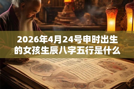 2026年4月24号申时出生的女孩生辰八字五行是什么？要怎么取名？