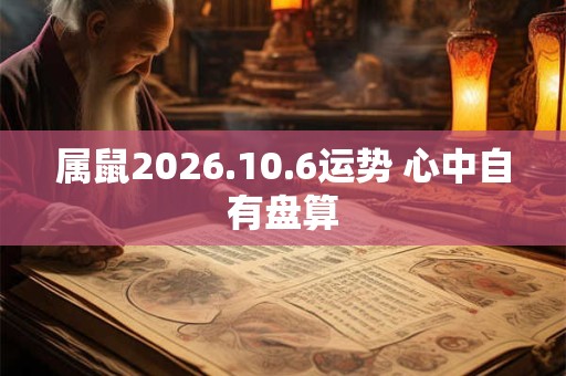 属鼠2026.10.6运势 心中自有盘算