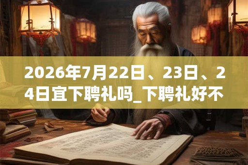 2026年7月22日、23日、24日宜下聘礼吗_下聘礼好不好