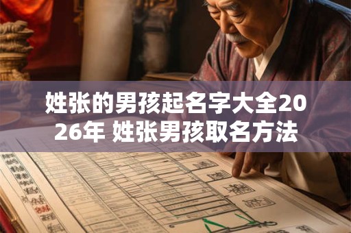 姓张的男孩起名字大全2026年 姓张男孩取名方法