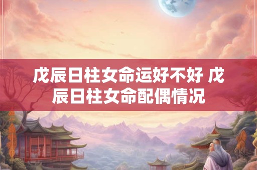 戊辰日柱女命运好不好 戊辰日柱女命配偶情况