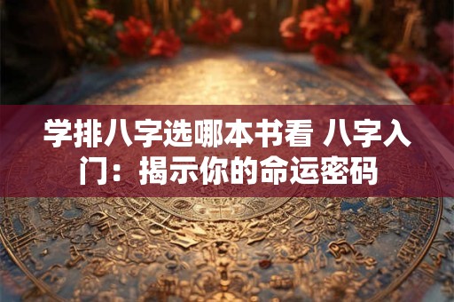 学排八字选哪本书看 八字入门：揭示你的命运密码