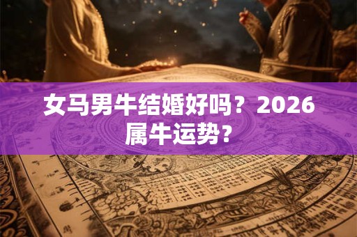女马男牛结婚好吗？2026属牛运势？