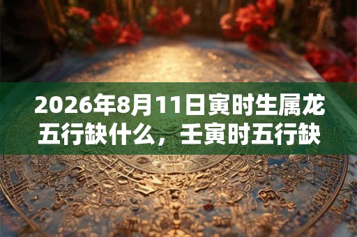 2026年8月11日寅时生属龙五行缺什么，壬寅时五行缺什么