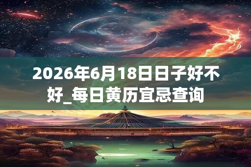 2026年6月18日日子好不好_每日黄历宜忌查询