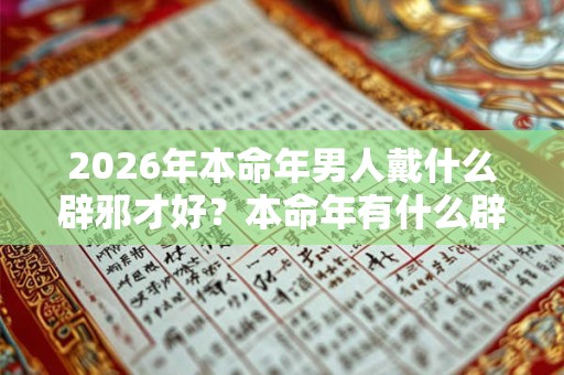 2026年本命年男人戴什么辟邪才好？本命年有什么辟邪方法？