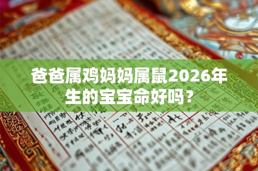 爸爸属鸡妈妈属鼠2026年生的宝宝命好吗？