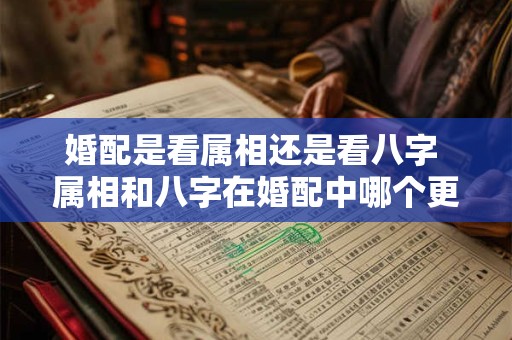 婚配是看属相还是看八字 属相和八字在婚配中哪个更重要