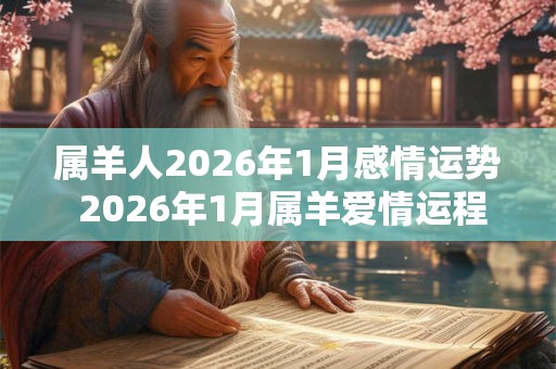 属羊人2026年1月感情运势 2026年1月属羊爱情运程详解