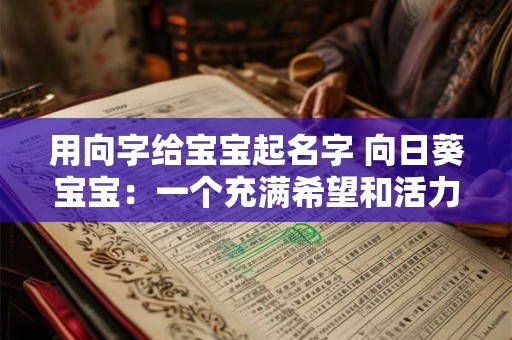 用向字给宝宝起名字 向日葵宝宝：一个充满希望和活力的名字