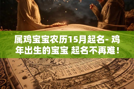 属鸡宝宝农历15月起名- 鸡年出生的宝宝 起名不再难！
