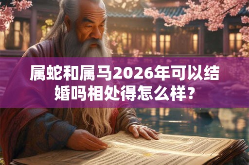 属蛇和属马2026年可以结婚吗相处得怎么样? 属蛇和属马2026年可以结婚吗相处得怎么样?