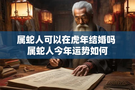 属蛇人可以在虎年结婚吗 属蛇人今年运势如何 属蛇人可以在虎年结婚吗 属蛇人今年运势如何