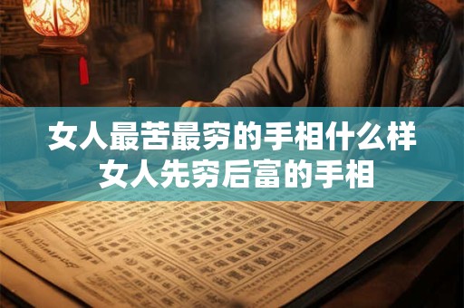 女人最苦最穷的手相什么样 女人先穷后富的手相 女人最苦最穷的手相什么样 女人先穷后富的手相
